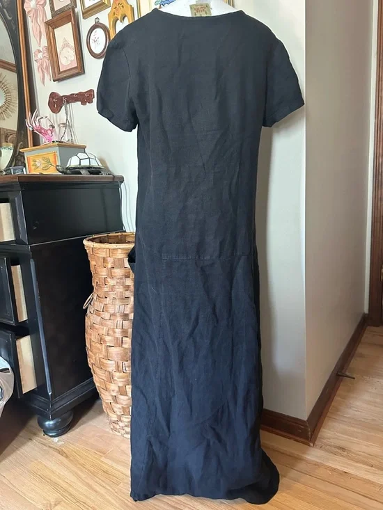 Amazing vintage linen dress with sun painted design - Picture 7 of 9